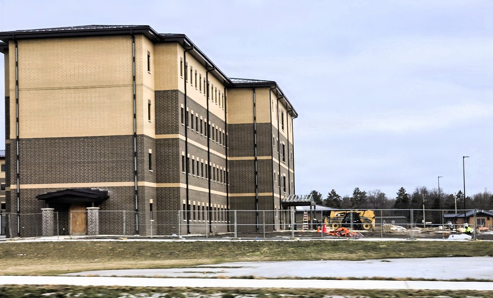 January 2026 construction operations of East Barracks Project at Fort McCoy