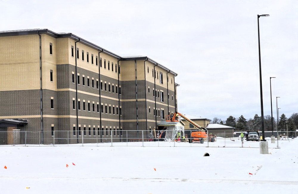 January 2026 construction operations of East Barracks Project at Fort McCoy