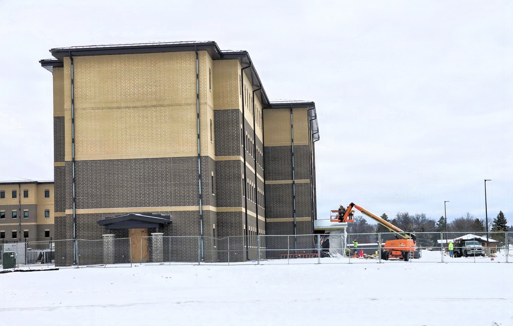 January 2026 construction operations of East Barracks Project at Fort McCoy