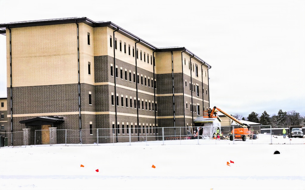 January 2026 construction operations of East Barracks Project at Fort McCoy