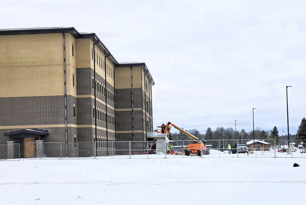 January 2026 construction operations of East Barracks Project at Fort McCoy