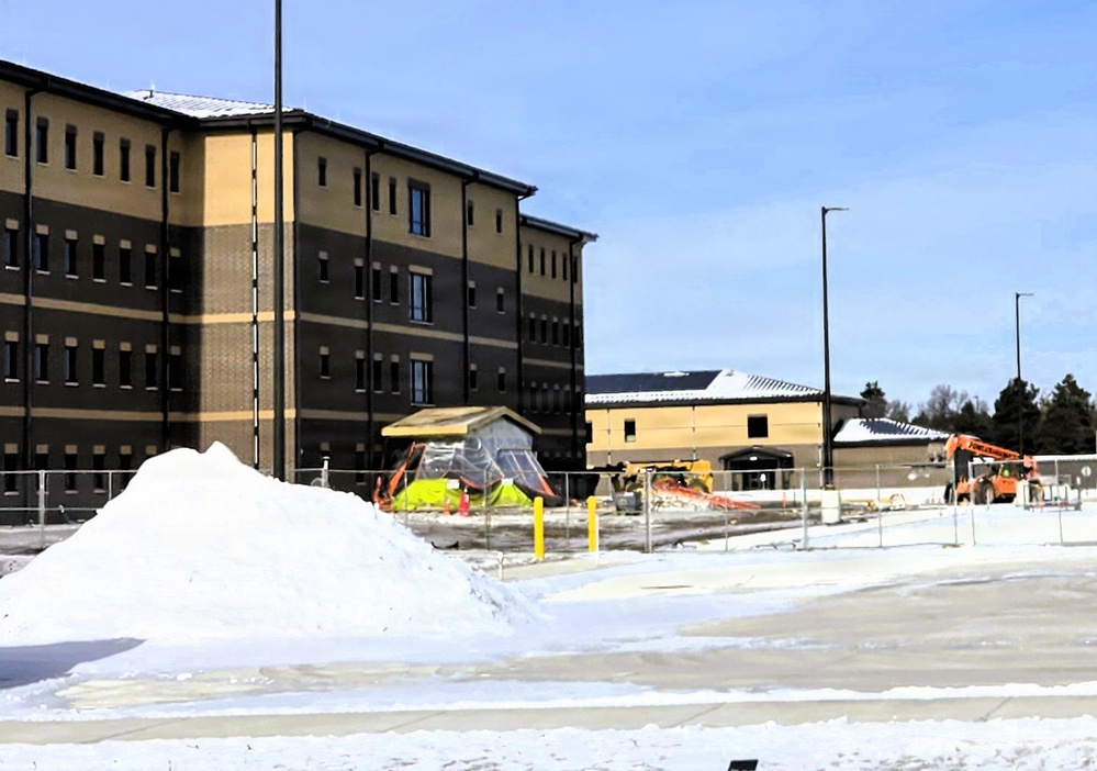 January 2026 construction operations of East Barracks Project at Fort McCoy
