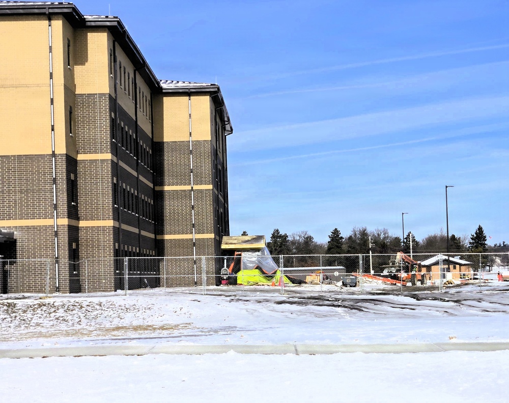 January 2026 construction operations of East Barracks Project at Fort McCoy