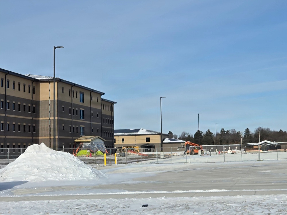 January 2026 construction operations of East Barracks Project at Fort McCoy