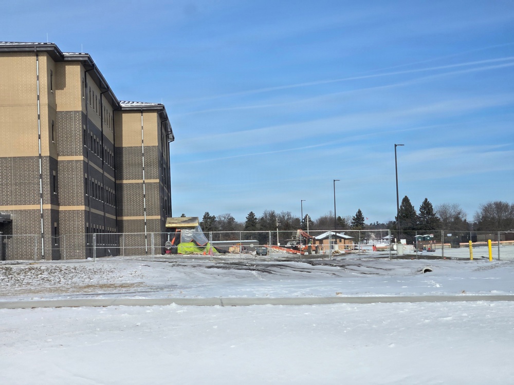 January 2026 construction operations of East Barracks Project at Fort McCoy