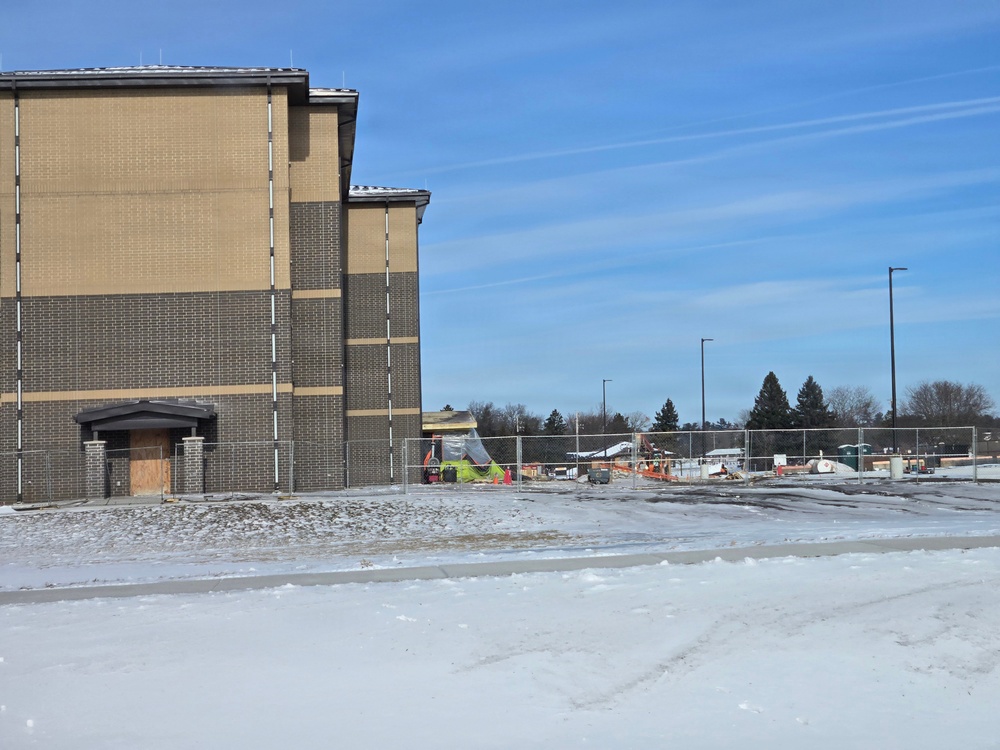January 2026 construction operations of East Barracks Project at Fort McCoy