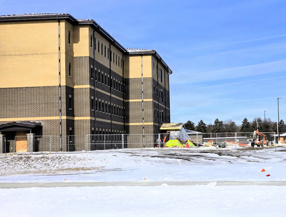 January 2026 construction operations of East Barracks Project at Fort McCoy