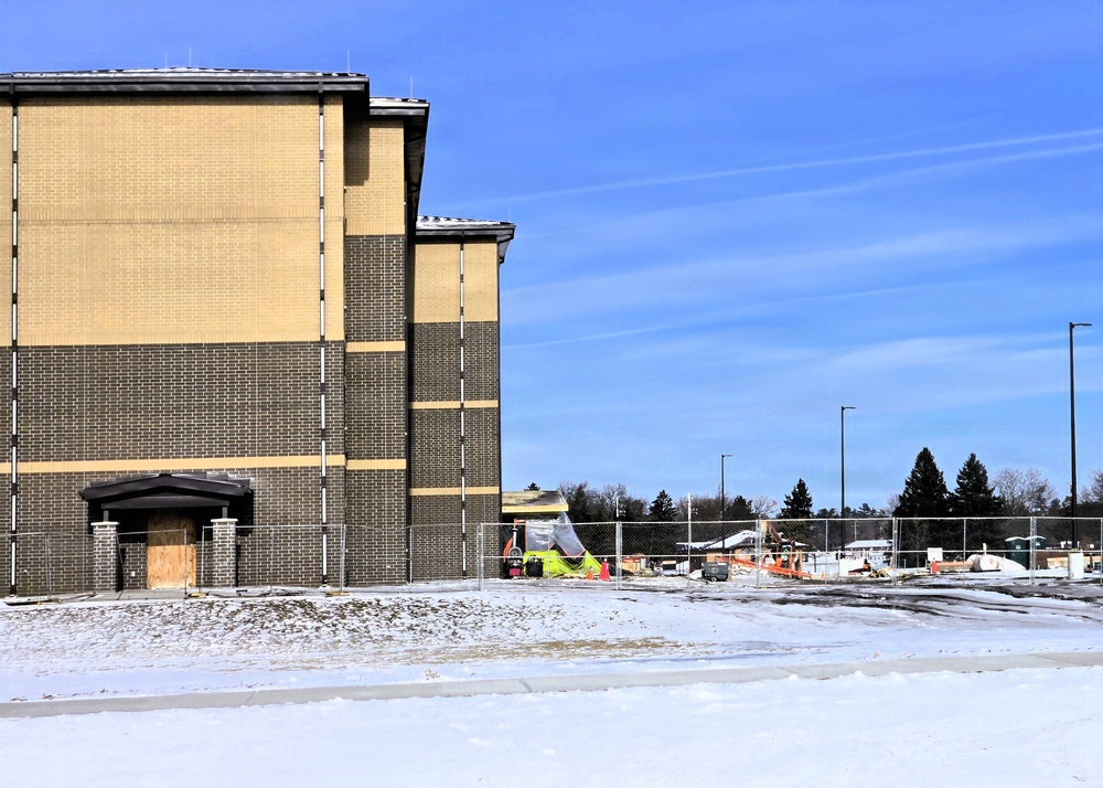 January 2026 construction operations of East Barracks Project at Fort McCoy