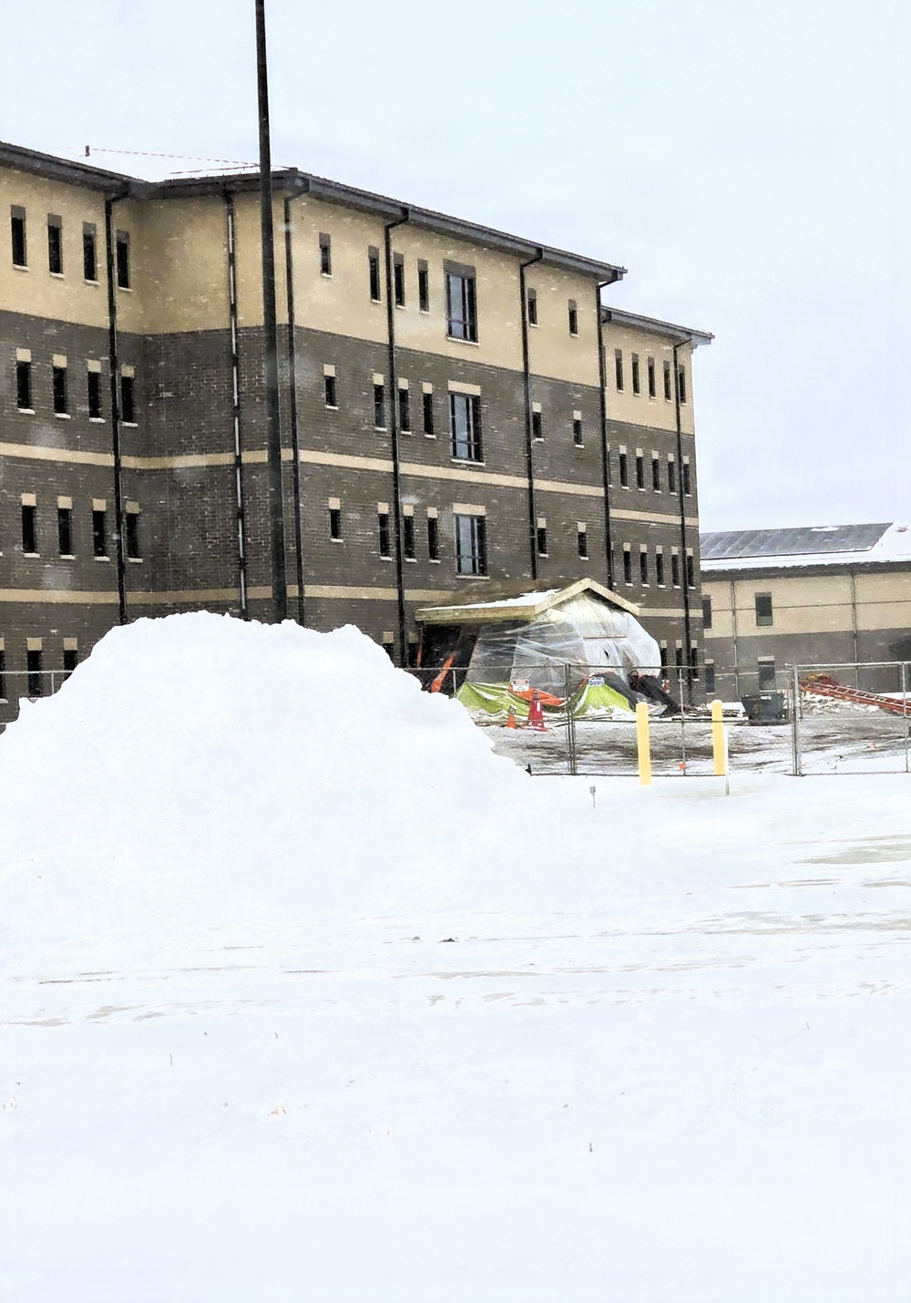 January 2026 construction operations of East Barracks Project at Fort McCoy