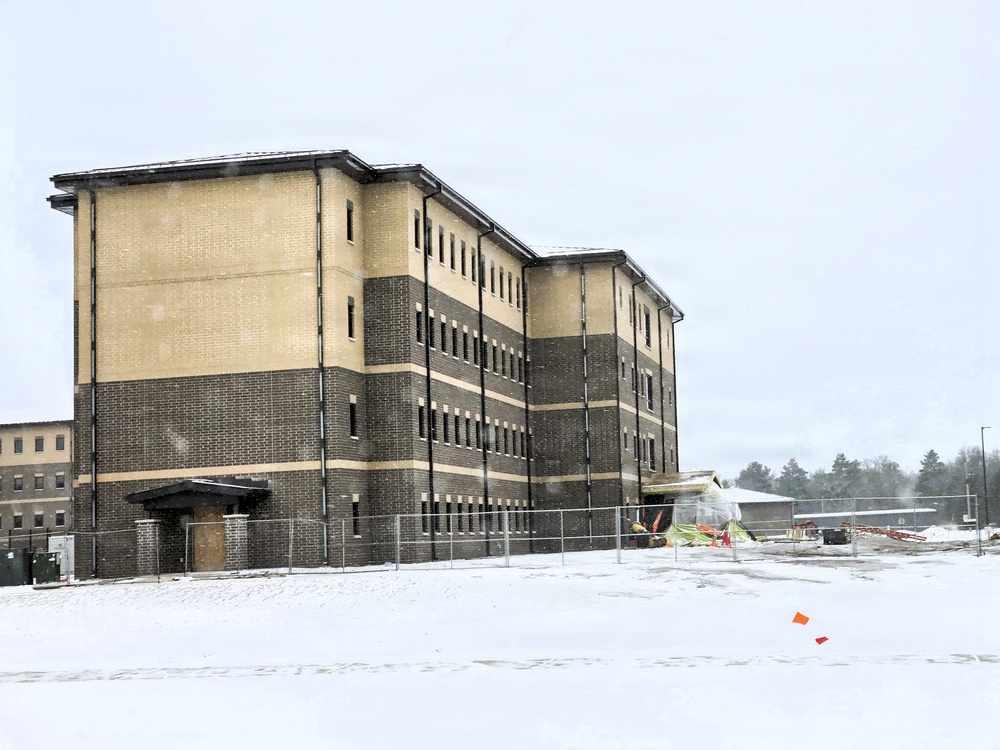 January 2026 construction operations of East Barracks Project at Fort McCoy