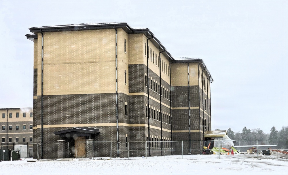 January 2026 construction operations of East Barracks Project at Fort McCoy