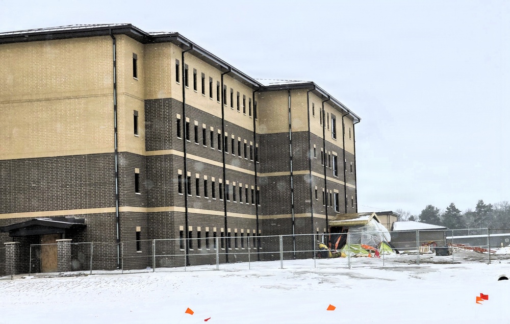 January 2026 construction operations of East Barracks Project at Fort McCoy