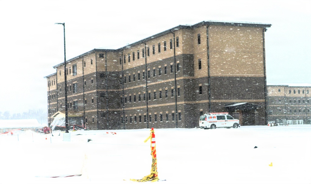 January 2026 construction operations of East Barracks Project at Fort McCoy