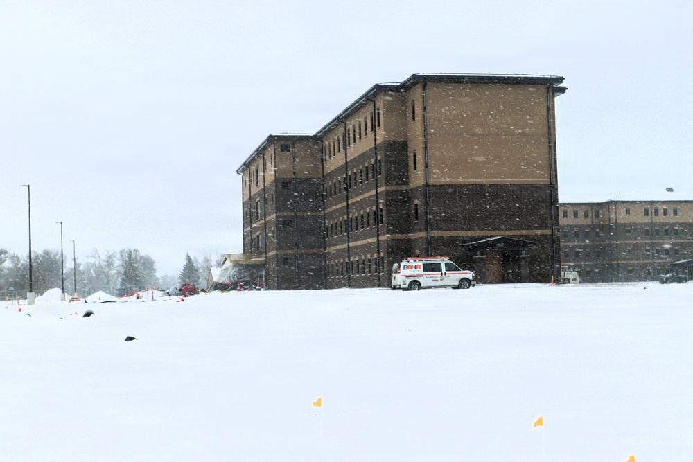 January 2026 construction operations of East Barracks Project at Fort McCoy