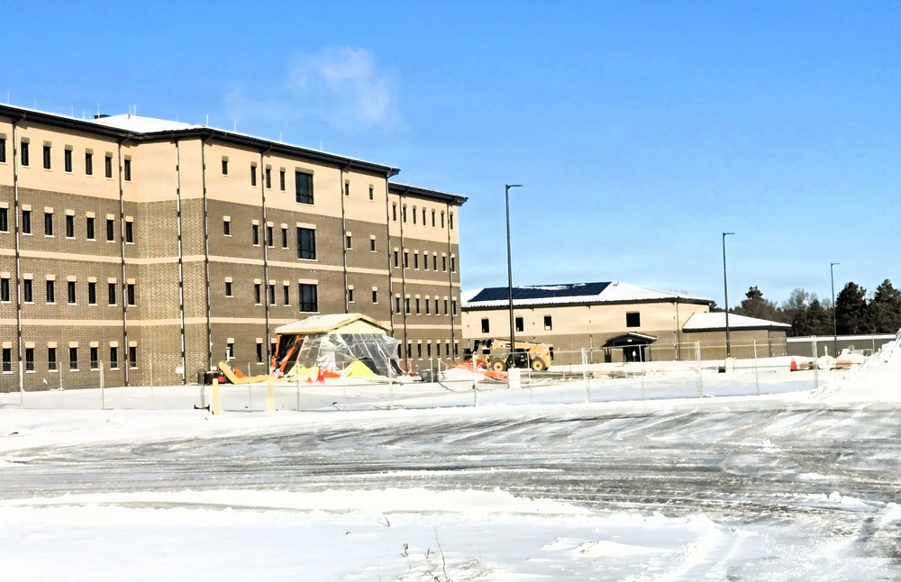 January 2026 construction operations of East Barracks Project at Fort McCoy