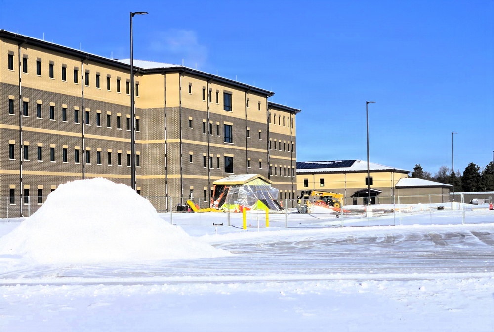 January 2026 construction operations of East Barracks Project at Fort McCoy