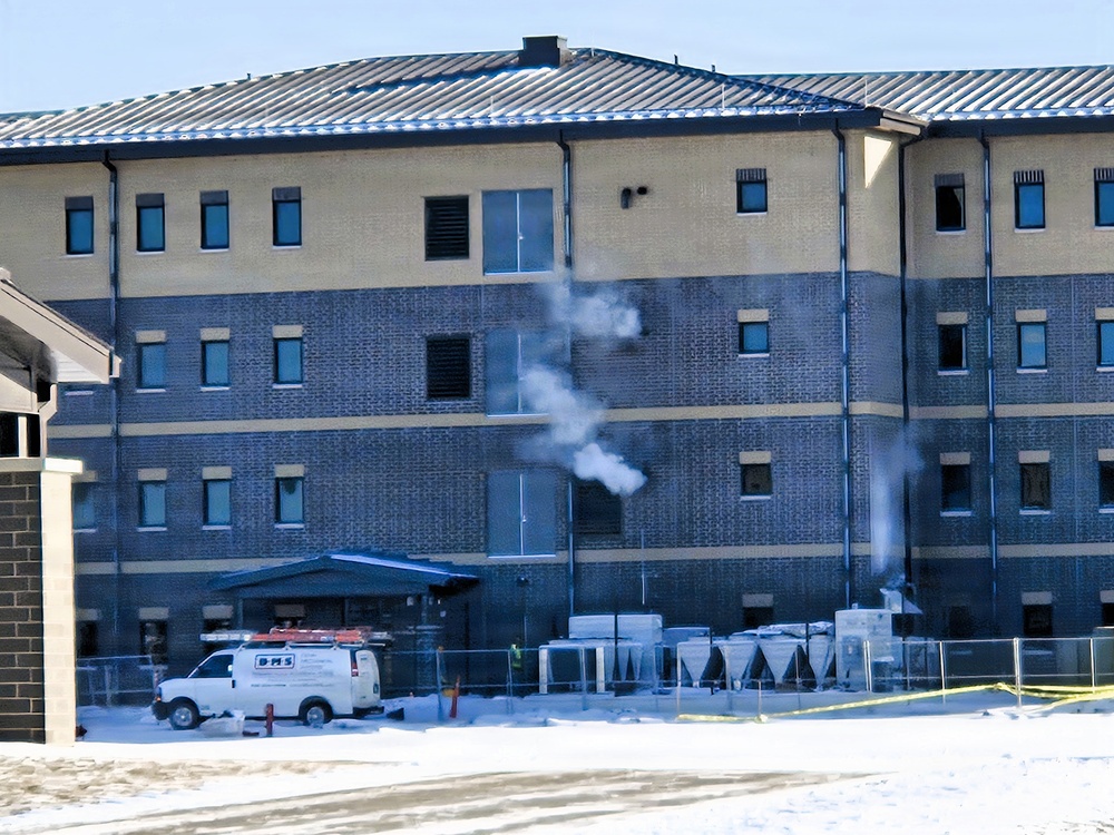 January 2026 construction operations of East Barracks Project at Fort McCoy
