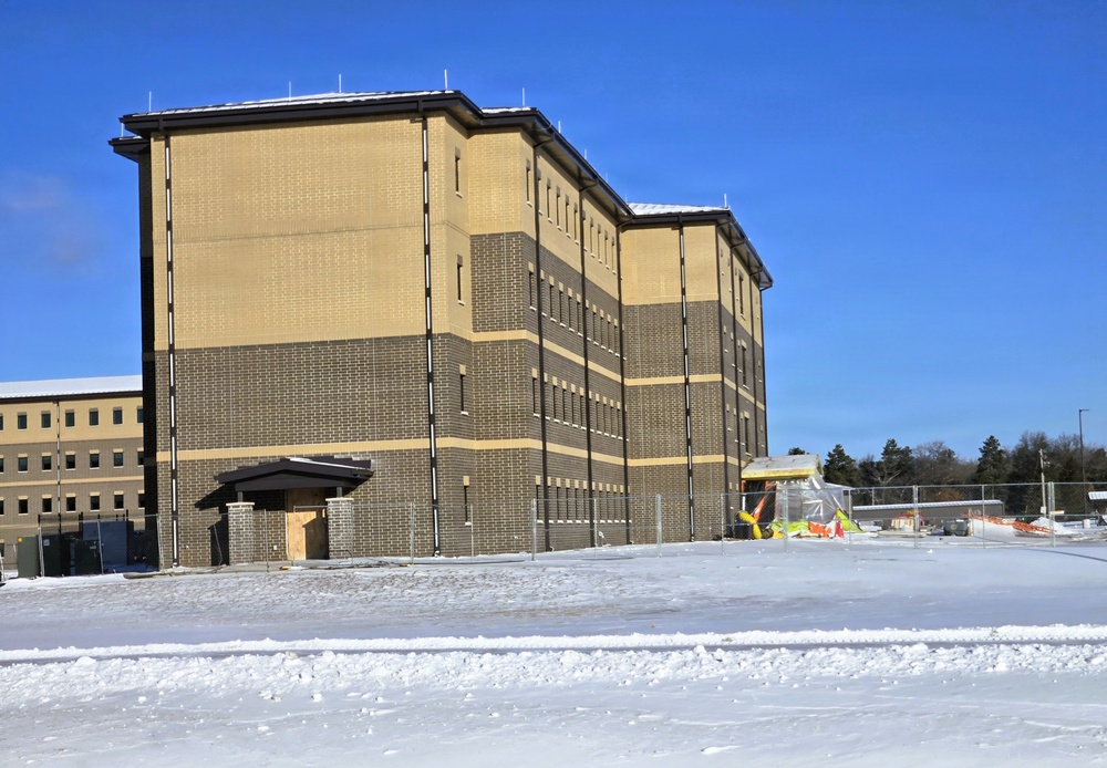 January 2026 construction operations of East Barracks Project at Fort McCoy