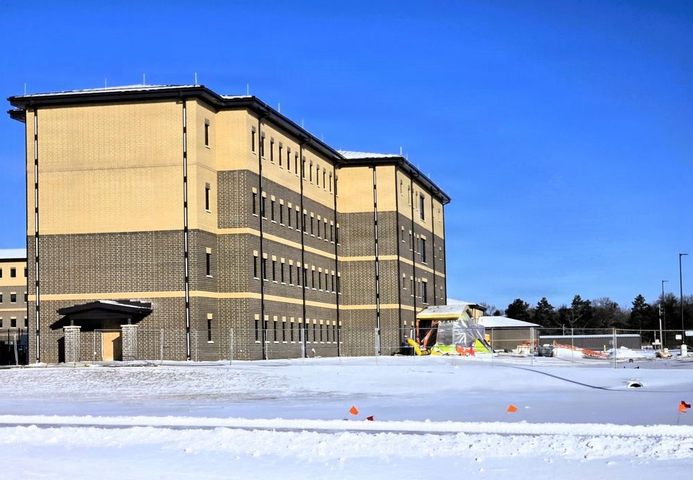 January 2026 construction operations of East Barracks Project at Fort McCoy