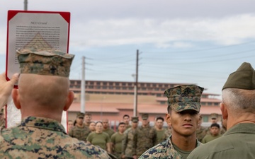 Maj. Gen. Wellons Meritoriously Promotes Cpl. Mendez Vega