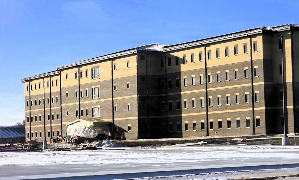January 2026 construction operations of East Barracks Project at Fort McCoy