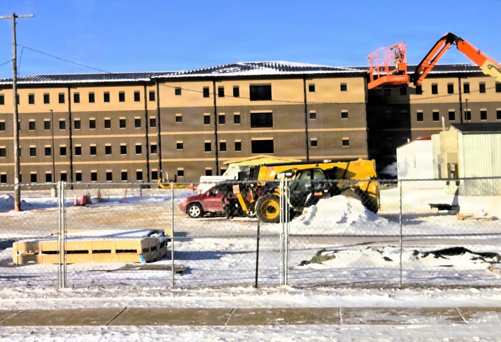 January 2026 construction operations of East Barracks Project at Fort McCoy