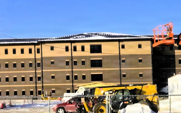 January 2026 construction operations of East Barracks Project at Fort McCoy