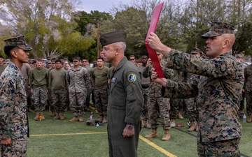 Maj. Gen. Wellons Meritoriously Promotes Cpl. Mendez Vega