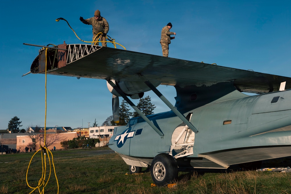 One Last Flight: Washington National Guard aviation unit delivers WWII PBY Catalina to its forever home