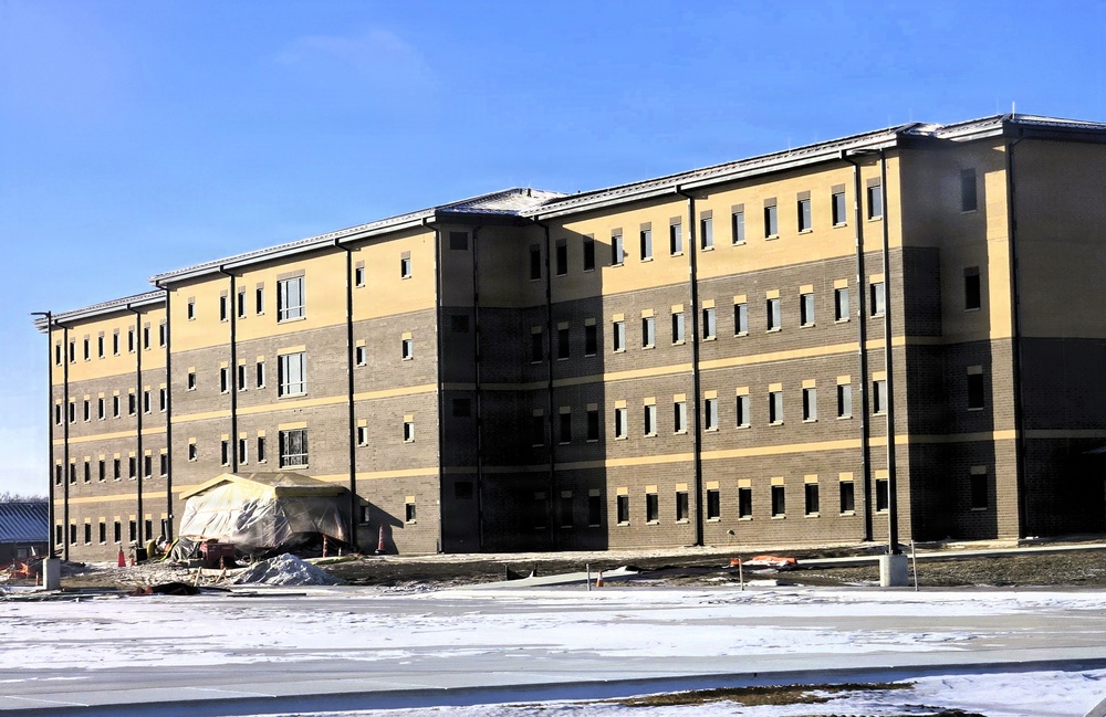 January 2026 construction operations of East Barracks Project at Fort McCoy