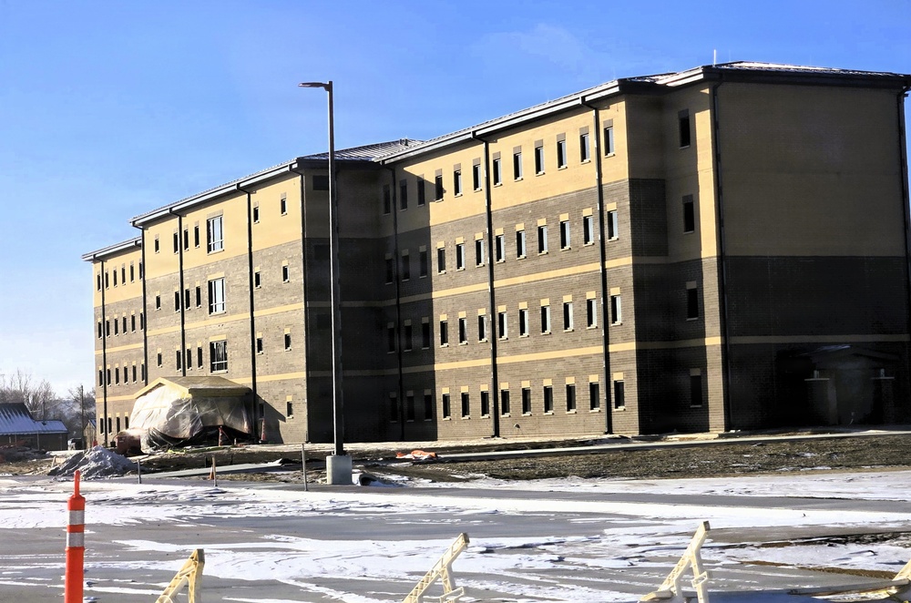 January 2026 construction operations of East Barracks Project at Fort McCoy