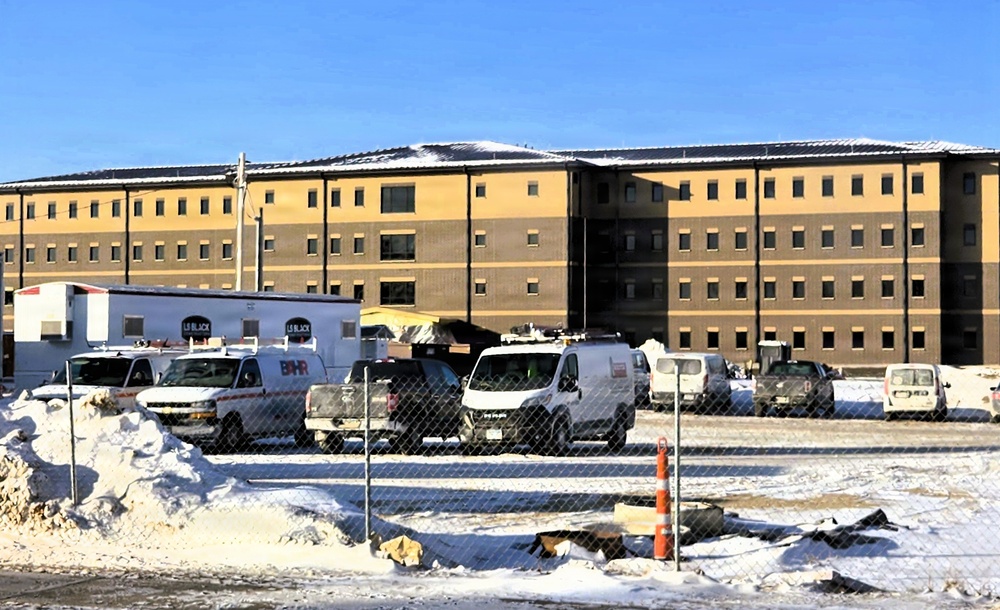 January 2026 construction operations of East Barracks Project at Fort McCoy