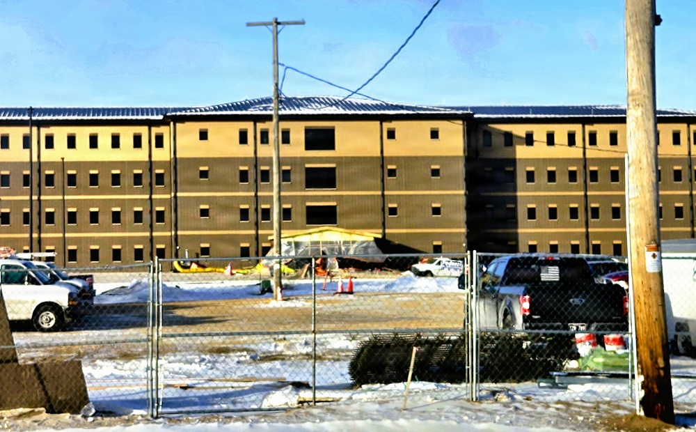 January 2026 construction operations of East Barracks Project at Fort McCoy