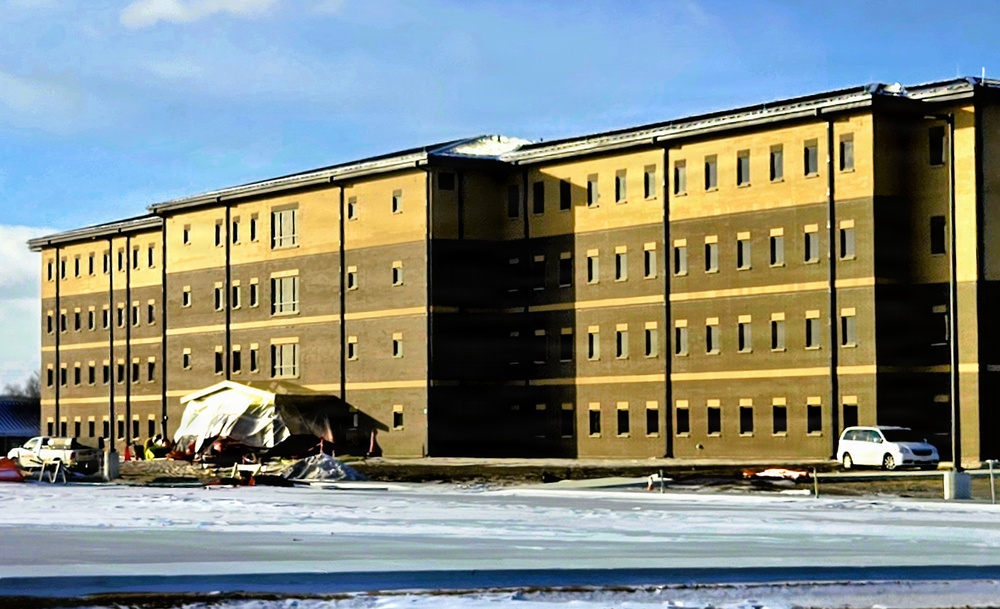 January 2026 construction operations of East Barracks Project at Fort McCoy