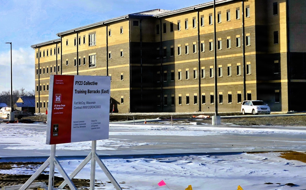 January 2026 construction operations of East Barracks Project at Fort McCoy
