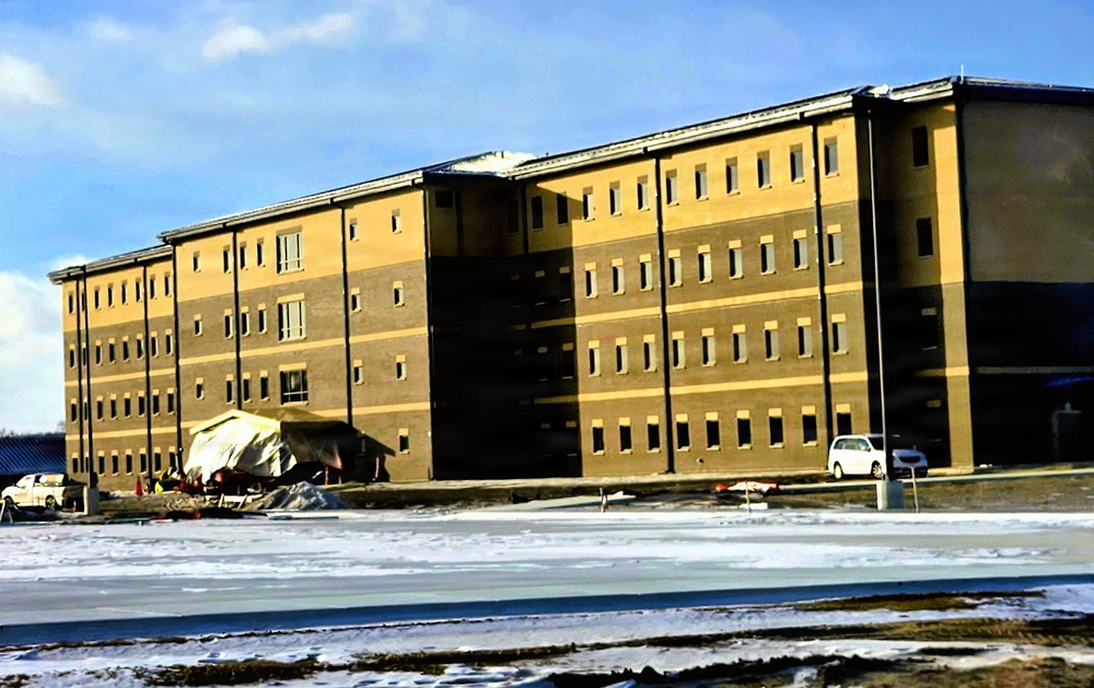 January 2026 construction operations of East Barracks Project at Fort McCoy