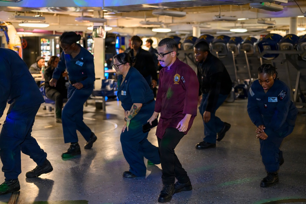 USS Theodore Roosevelt Supports Morale Event