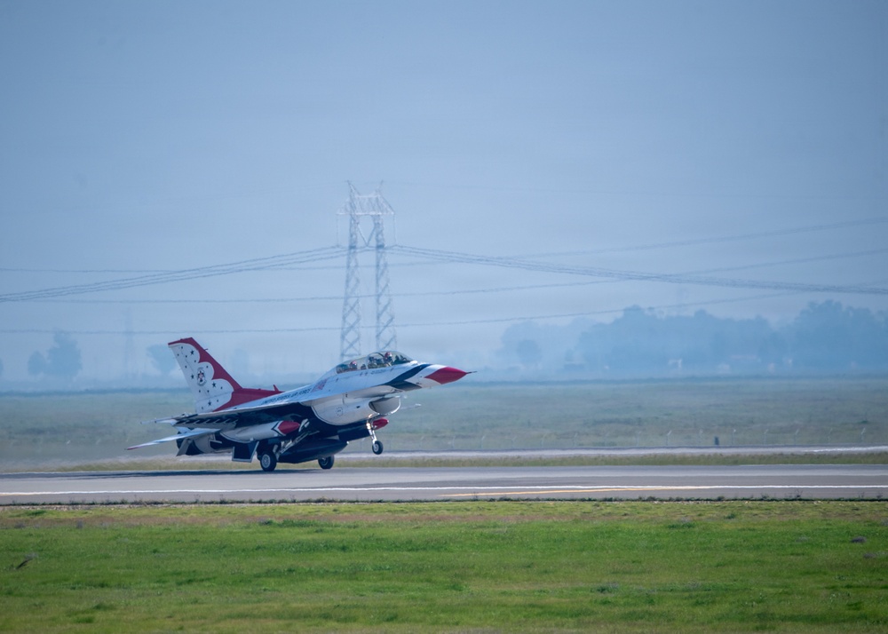 Thunderbirds visit Travis ahead of Air Show