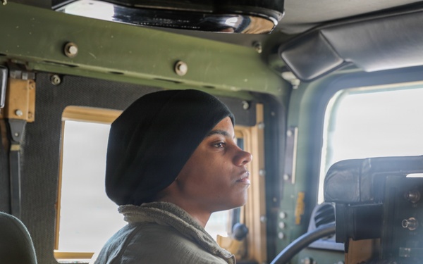 U.S. Army National Guard Spc. Cori White Conducts Roadside Operations During Operation Blur