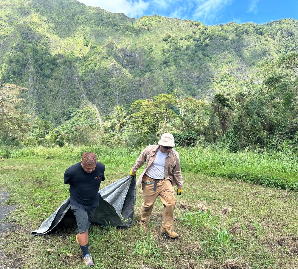 JBPHH personnel help preserve Haiku Valley