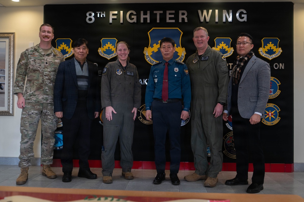 8 FW leadership meets with Gunsan Korean National Police chief
