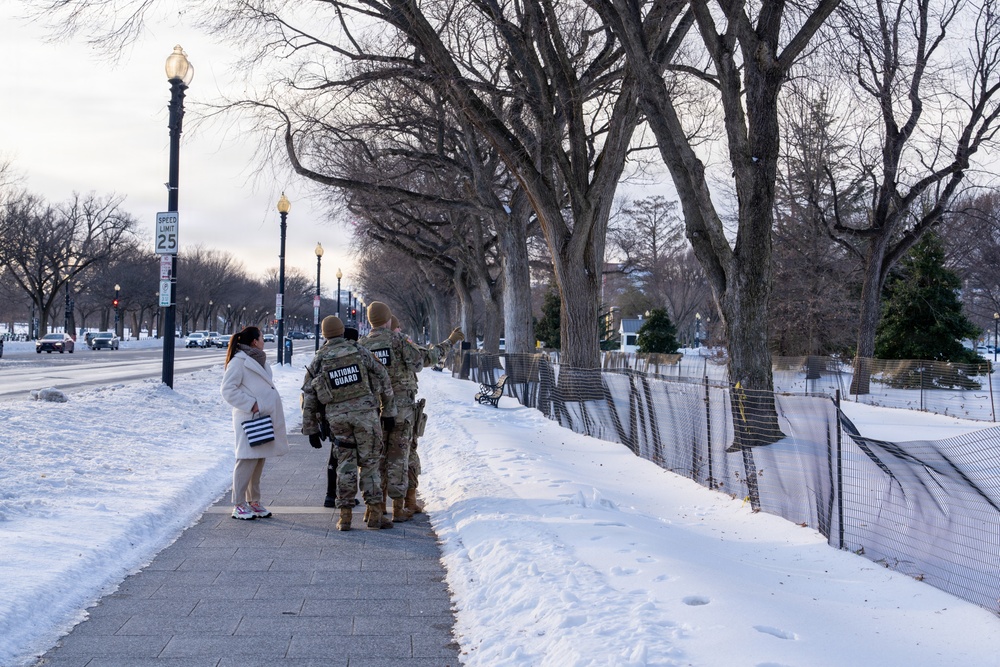 National Guard conducts winter presence patrols near National Mall