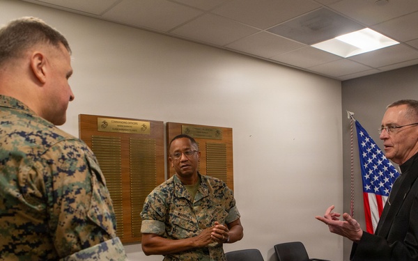 Bishop William visits Camp Blaz