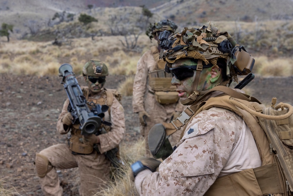3rd LCT Marines with Hunter Killer rehearse platoon attacks at PTA