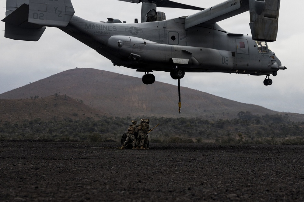 3rd LLB participates in a helicopter support team training exercise at PTA