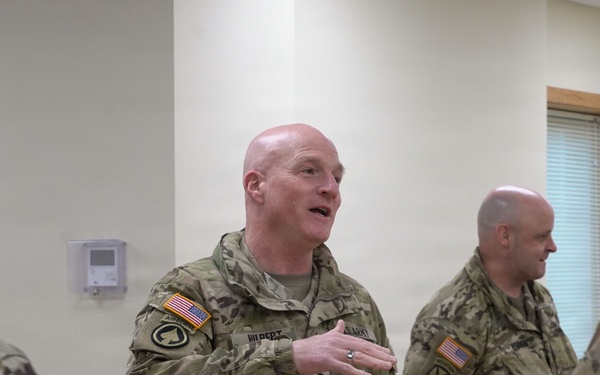 Leader engagement with garrison command team
