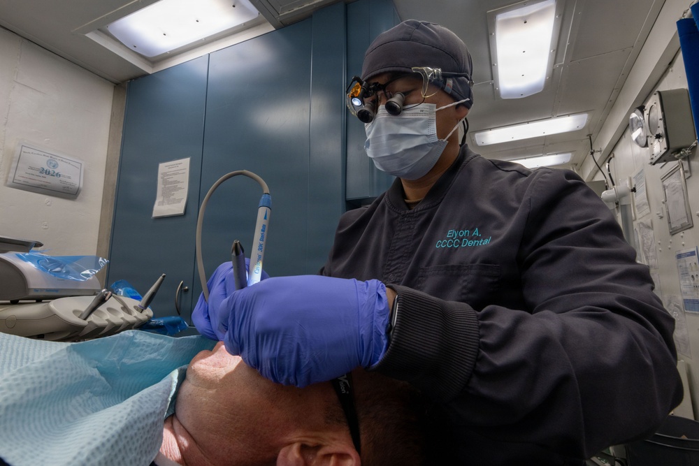 Abraham Lincoln conducts dental cleaning