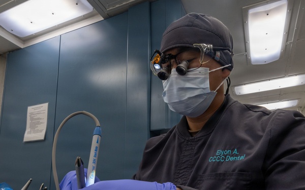 Abraham Lincoln conducts dental cleaning