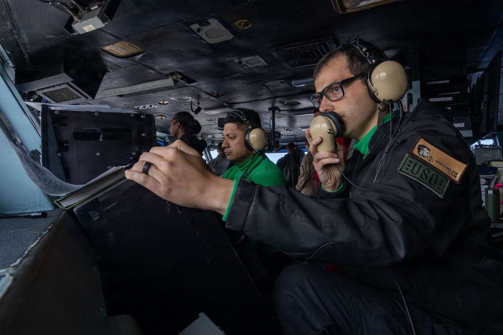 Abraham Lincoln conducts routine operations