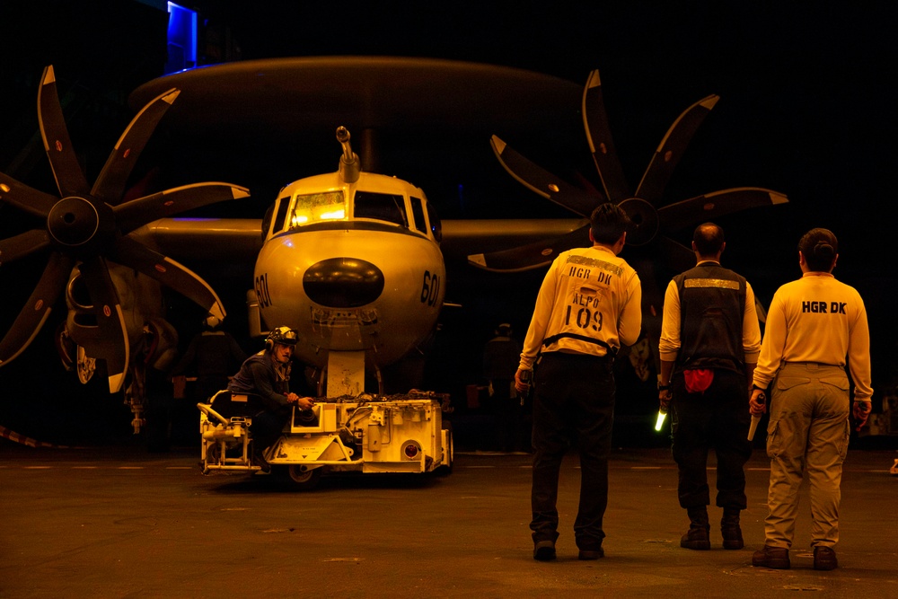 Abraham Lincoln conducts routine aircraft maintenance